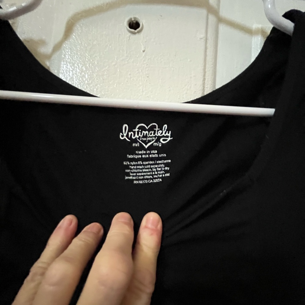 Free People Intimates Black Scoop-Neck Bodycon dress/ slip - Picture 2 of 3